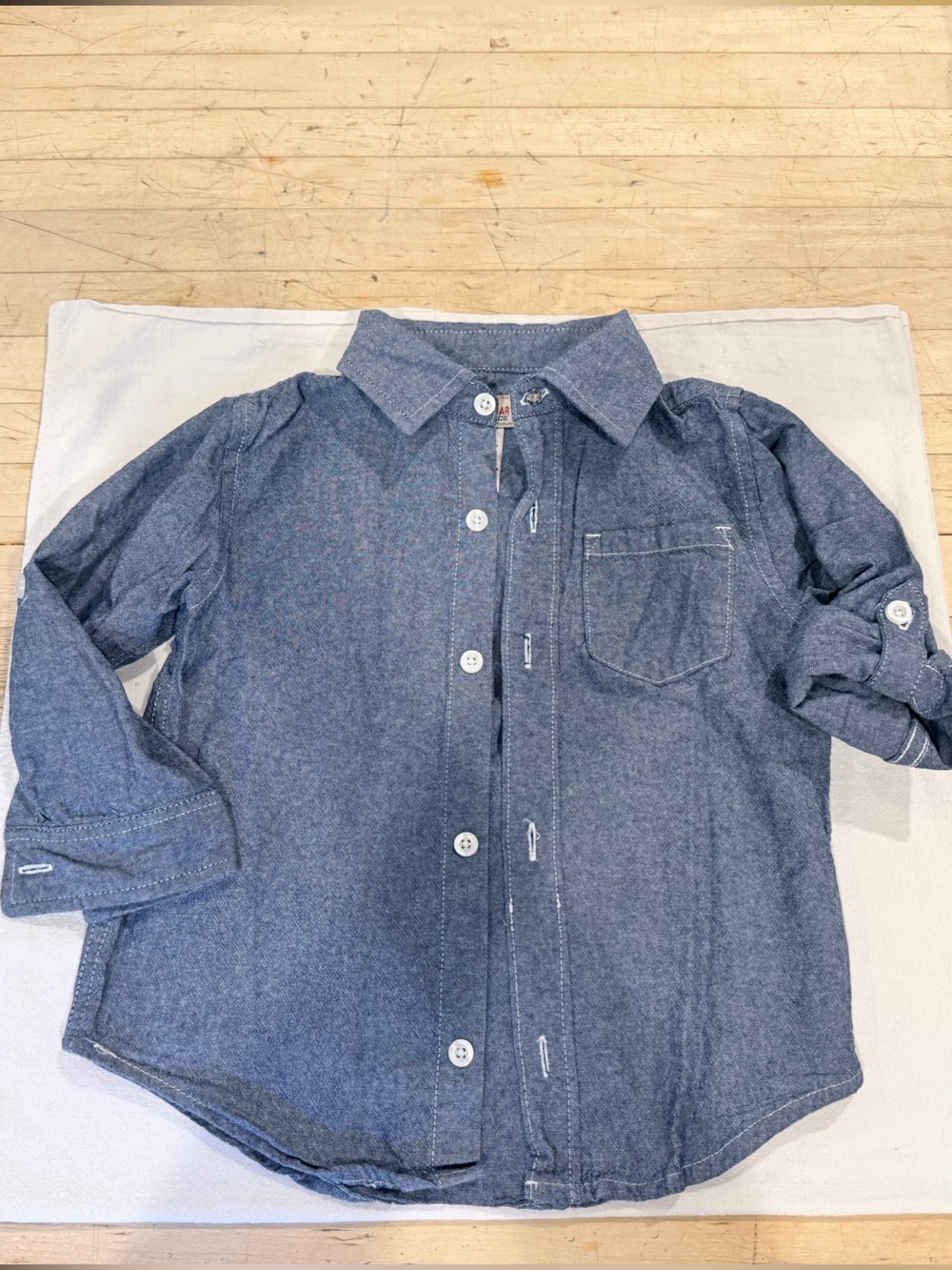 Kids Headquarters Blue Chambray Toddler Shirt